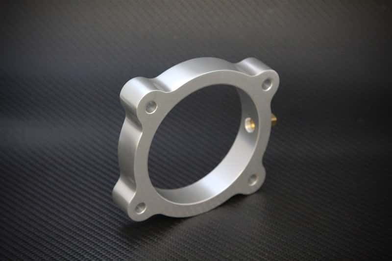 Torque Solution — Torque Solution Throttle Body Spacer (Silver): Hyundai Genesis V6 3.8L 2013+ - view 1