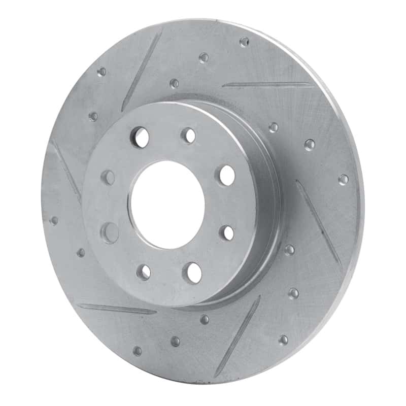 R1 Concepts — R1 13-19 Fiat 500E Rear Left Drilled & Slotted Silver Brake Rotor
R1 Brake Rotor Drill - view 2
