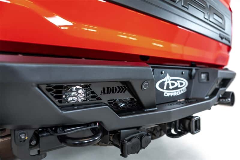 Addictive Desert Designs — Addictive Desert Designs 2022+ Ford Raptor Stealth Fighter R Bumper w/ 2 Cube Lights - Hammer Black
Bumper- Rear
Bumpers - view 5