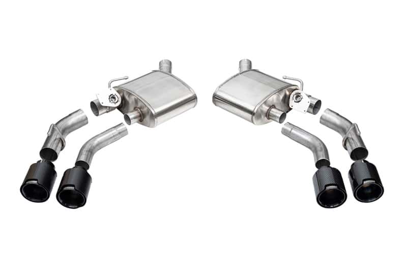 CORSA Performance — Corsa 2016-2024 Chevrolet Camaro SS / ZL1 Valved Axle-Back Exhaust w/ Black Carbon Fiber Quad Tips
Exhaust - view 1