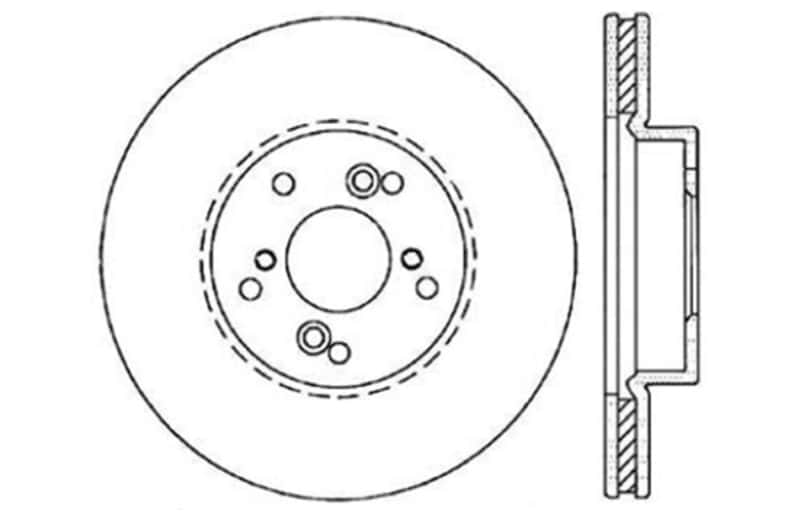 Stoptech — StopTech 99-08 Acura TL (STD Caliber) / 01-03 CL / 04-09 TSX Cross Drilled Left Front Rotor
Cross Drilled Rotor
Disc Brake Rotor - view 4