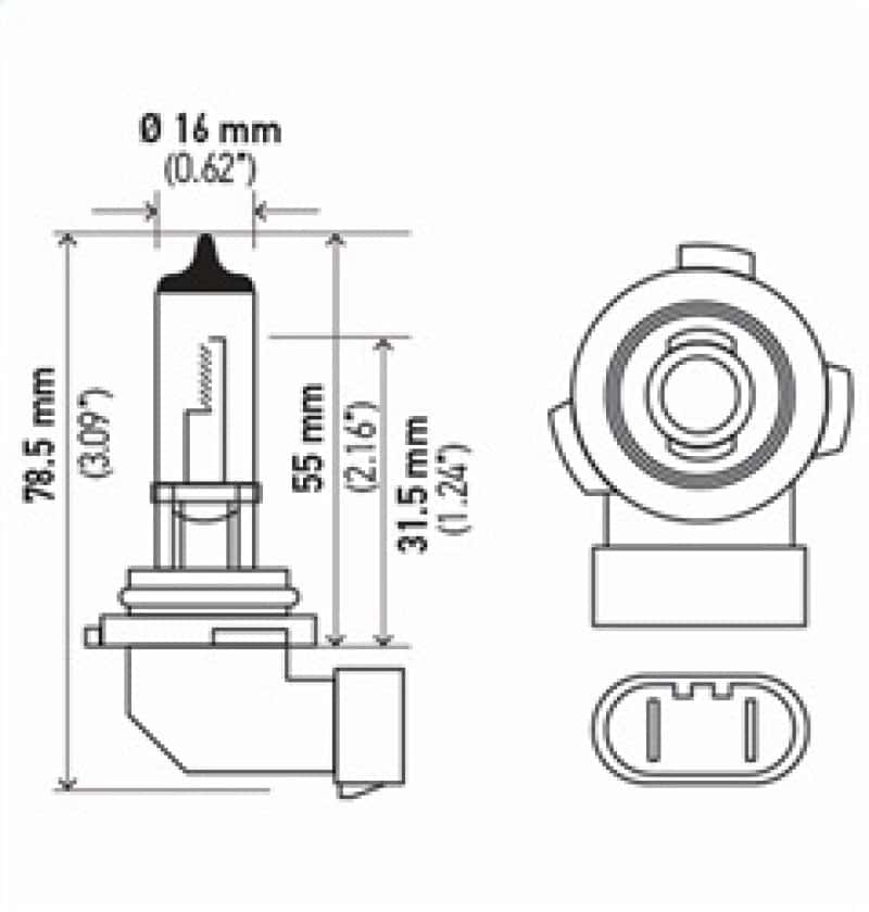 Hella — Hella Bulb H10/9145 12V 45W Py20D T4 Sb
H10SB Halogen Bulb - view 6
