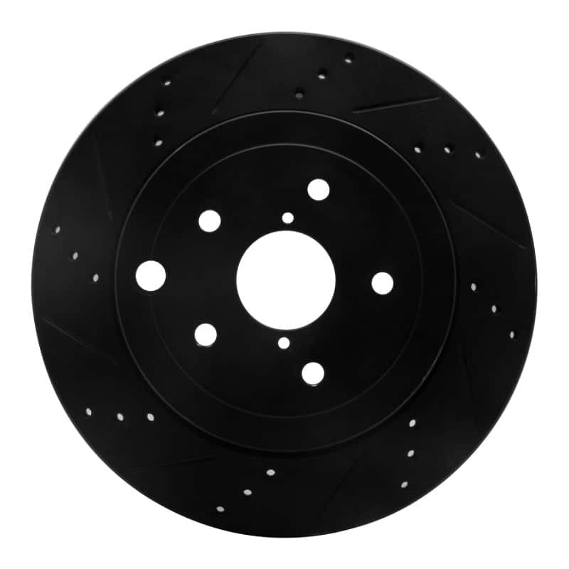 R1 Concepts — R1 08-20 Subaru WRX Rear Left Drilled & Slotted Black Brake Rotor
R1 Brake Rotor Drill - view 1