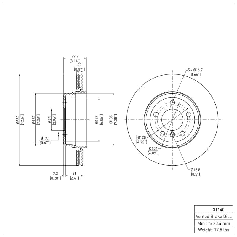 DFC — DFC 04-10 BMW X3 Rear GeoSPEC Coated Rotor
DFC Brake Rotor - view 2