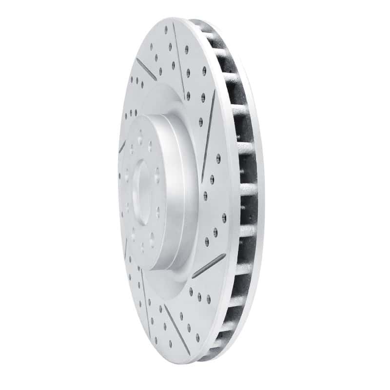 R1 Concepts — R1 14-19 Fiat 500L Front Right Drilled & Slotted Geo-Carbon Rotor - view 2