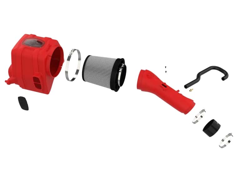 aFe — aFe 07-21 Toyota Tundra V8 5.7L Momentum GT Red Edition Cold Air Intake System w/ Pro DRY S Filter
Momentum GT Intake - view 2