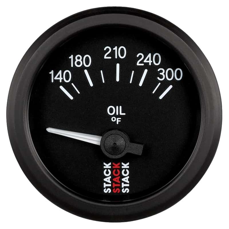 AutoMeter — Autometer Stack 52mm 140-300 Deg F 1/8in NPTF Electric Oil Temp Gauge - Black
Ga OilT Elec Bk 300F - view 1
