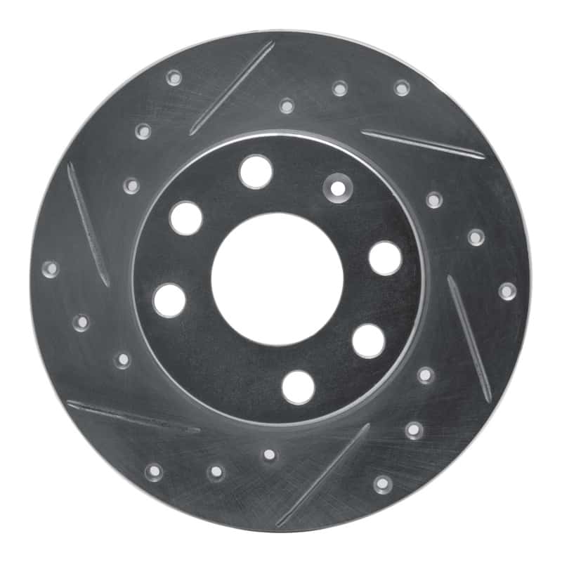 R1 Concepts — R1 88-89 Pontiac LeMans Front Left Drilled & Slotted Silver Brake Rotor
R1 Brake Rotor Drill - view 1