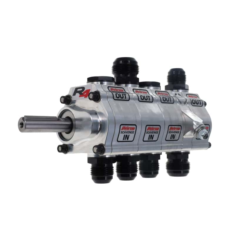 Peterson Fluid Systems — Peterson Fluid Systems R4 4-Stage Oil Pump - Left Side Mount - Rear Drive
R4 Oil Pump 4 Stage - view 1
