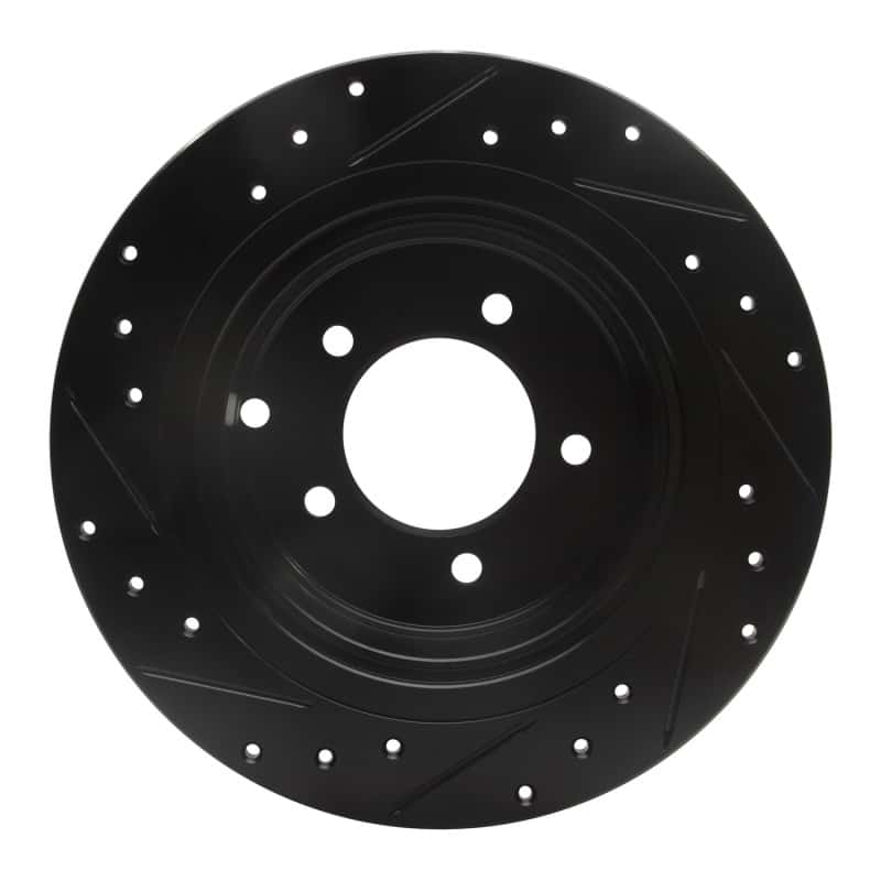 R1 Concepts — R1 07-17 Chrysler Sebring Rear Right Drilled & Slotted Black Brake Rotor
R1 Brake Rotor Drill - view 5
