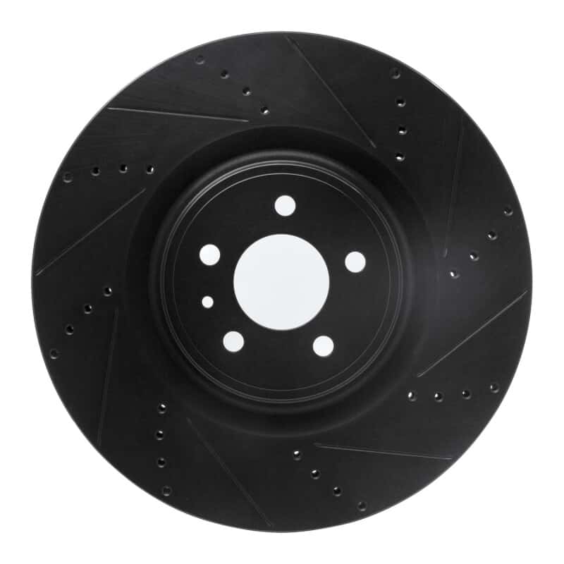 R1 Concepts — R1 13-14 Ford Mustang Front Right Drilled & Slotted Black Brake Rotor
R1 Brake Rotor Drill - view 1