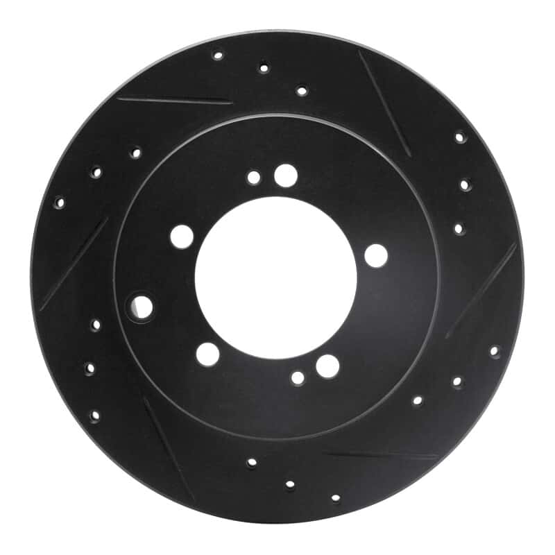 R1 Concepts — R1 91-93 Dodge STEALTH Rear Right Drilled & Slotted Black Brake Rotor
R1 Brake Rotor Drill - view 1