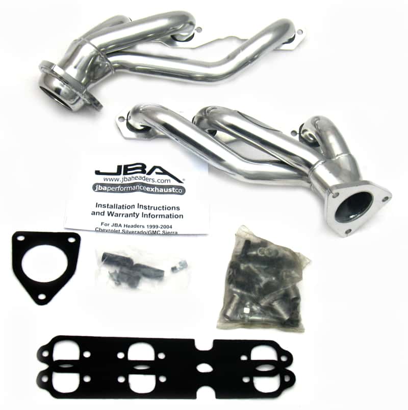 JBA — JBA 03-13 GM Truck 4.3L V6 1-1/2in Primary Silver Ctd Cat4Ward Header
Exhaust Header - view 1