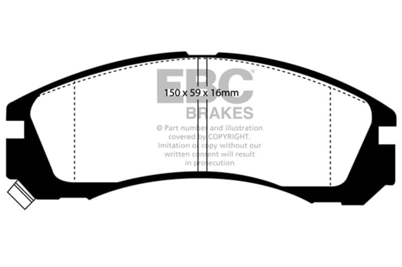 EBC — EBC 91-96 Dodge Stealth 3.0 2WD Redstuff Front Brake Pads
Disc Brake Pad - view 1