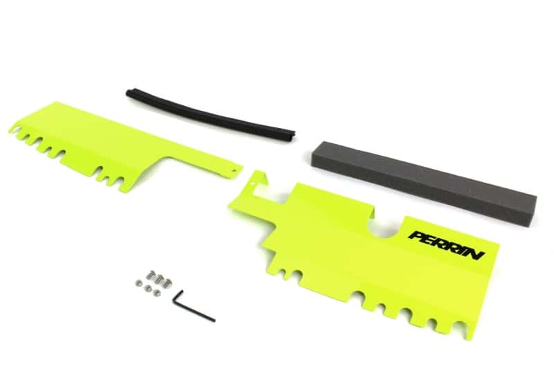 Perrin Performance — PERRIN 15-21 Subaru WRX/STI Radiator Shroud (With OEM Intake Scoop) - Neon Yellow - view 1