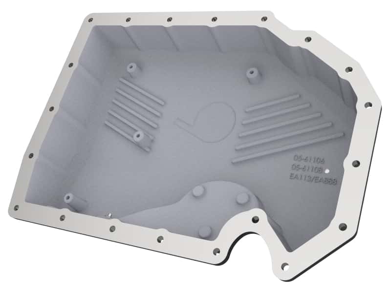 aFe — aFe 05-19 VW 1.8L/2.0L w/o Oil Sensor Engine Oil Pan Black POWER Street Series w/ Machined Fins
Engine Oil Pan - view 4