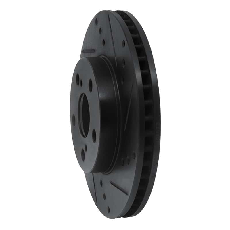 R1 Concepts — R1 10-17 Lexus CT200H Front Right Drilled & Slotted Black Brake Rotor
R1 Brake Rotor Drill - view 2