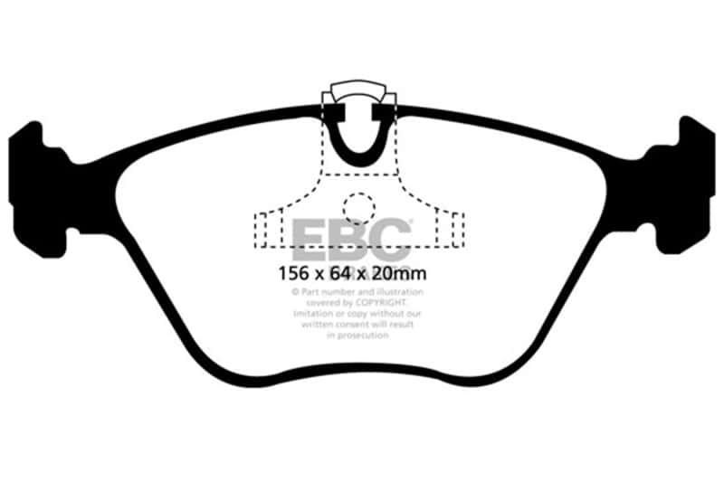 EBC — EBC 01-03 BMW 525i E39 Bluestuff Front Brake Pads
Disc Brake Pad - view 4
