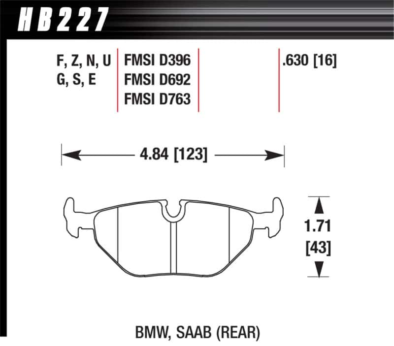 Hawk Performance — Hawk 92-98 BMW 318i DTC-30 Race Rear Brake Pads
Disc Brake Pad - view 2