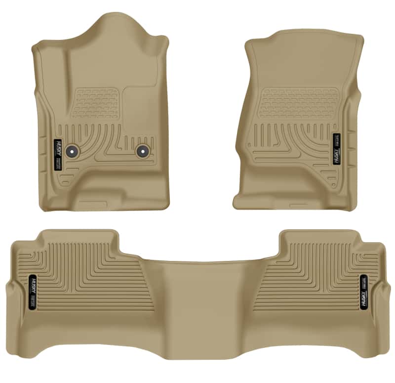 Husky Liners — Husky Liners 14 Chevrolet Silverado/GMC Sierra WeatherBeater Tan Front & 2nd Seat Floor Liners
Floor Liners - view 1