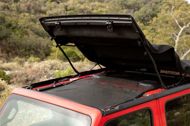 Rampage — Rampage 2018-2019 Jeep Wrangler(JL) Unlimited Sport 4-Door Mesh Shade Top - Extended - Black
Top-Soft - view 4
