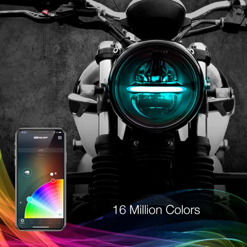 XKGLOW — XK Glow Chrome Bezel 5.75in XKchrome LED headlight - view 2