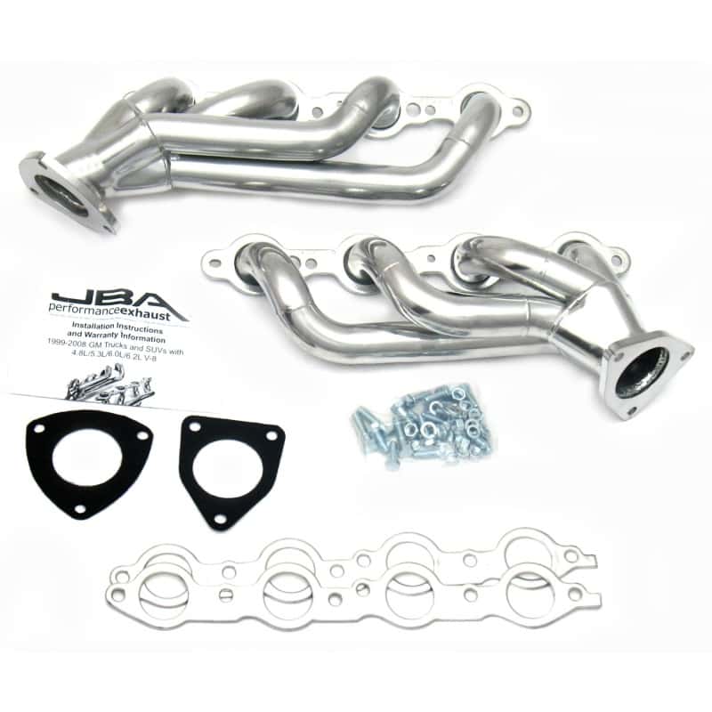 JBA — JBA 03-06 GM Truck 6.0L LS w/o EGR 1-5/8in Primary Silver Ctd Cat4Ward Header
Exhaust Header - view 2