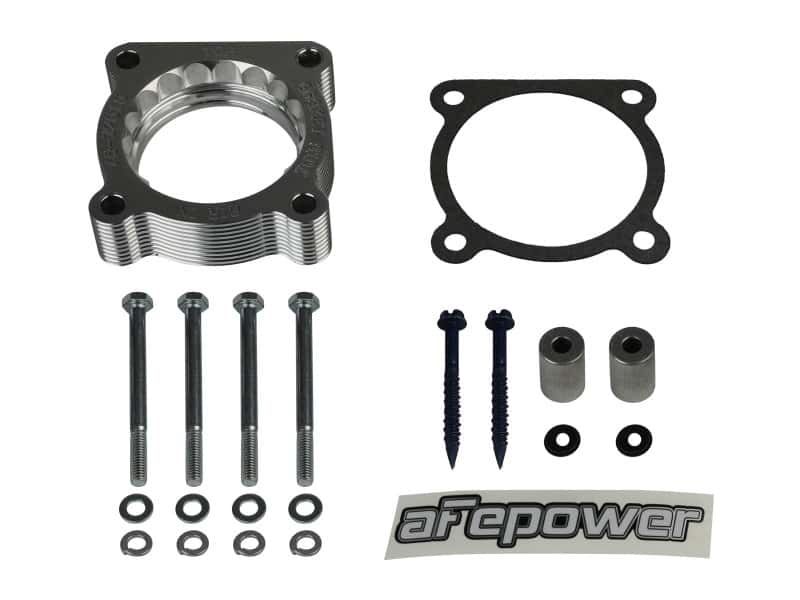 aFe — aFe 07-12 Dodge 1500 / 07-12 Dodge Dakota V6 3.7L Silver Bullet Throttle Body Spacer - Silver
Throttle Body Spacer - view 4