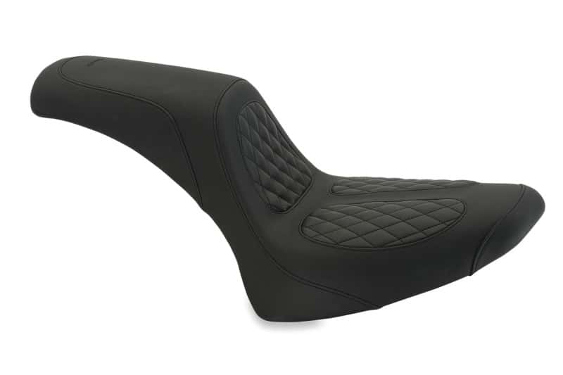 Mustang Motorcycle — Mustang 00-15 Harley Softail Standard Rear Tire Fastback 1PC Seat w/ Diamond Stitch - Black - view 1