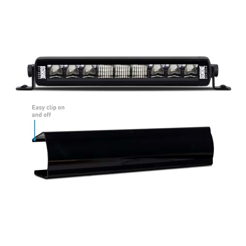 Borne Off-Road — Borne Off-Road Light Bar Cover Single Row 10in Black - view 4