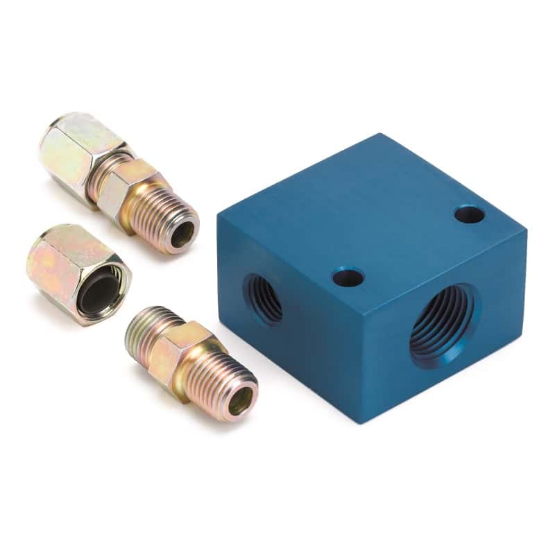AutoMeter — Autometer Temperature Manifold Adaptor for 3/8 O.D. Tubing
3/8 TUBE TRANST MANF - view 1
