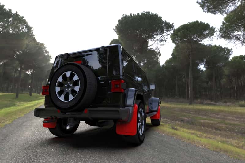 Rally Armor — Rally Armor 18-25 Jeep JL Wrangler Red UR Mud Flap w/Black Logo
Mud Flap - view 2