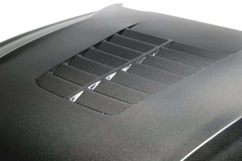Anderson Composites — Anderson Composites 18-19 Ford Mustang Double Sided Type-GT5 Carbon Fiber Hood - view 5