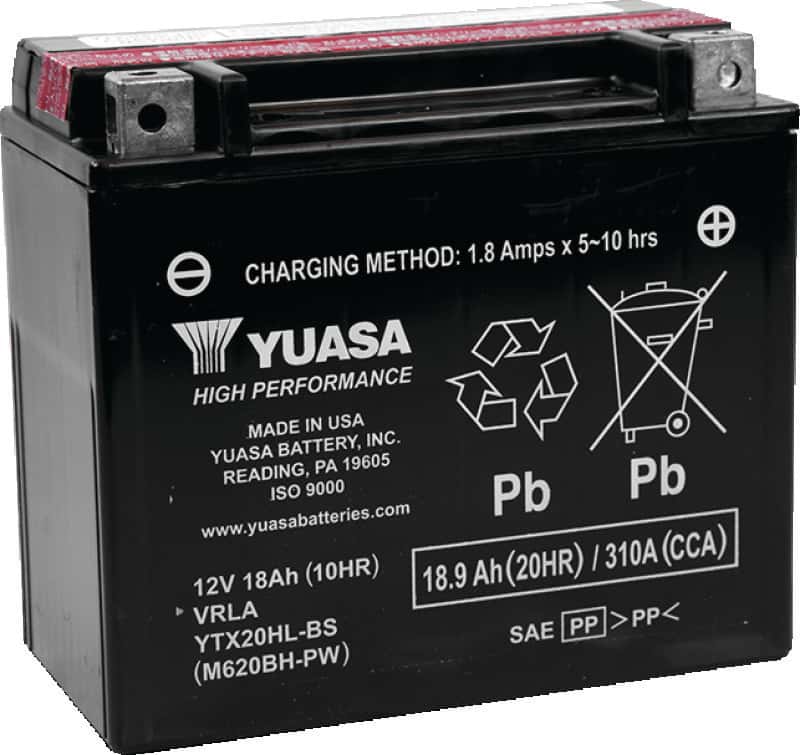 Yuasa Battery — Yuasa YTX20HL-BS-PW High Performance AGM Battery w/Bottle - view 1