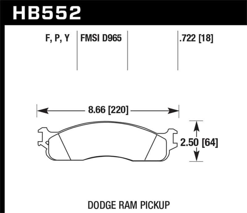 Hawk Performance — Hawk Super Duty Street Front Brake Pads
Disc Brake Pad - view 2