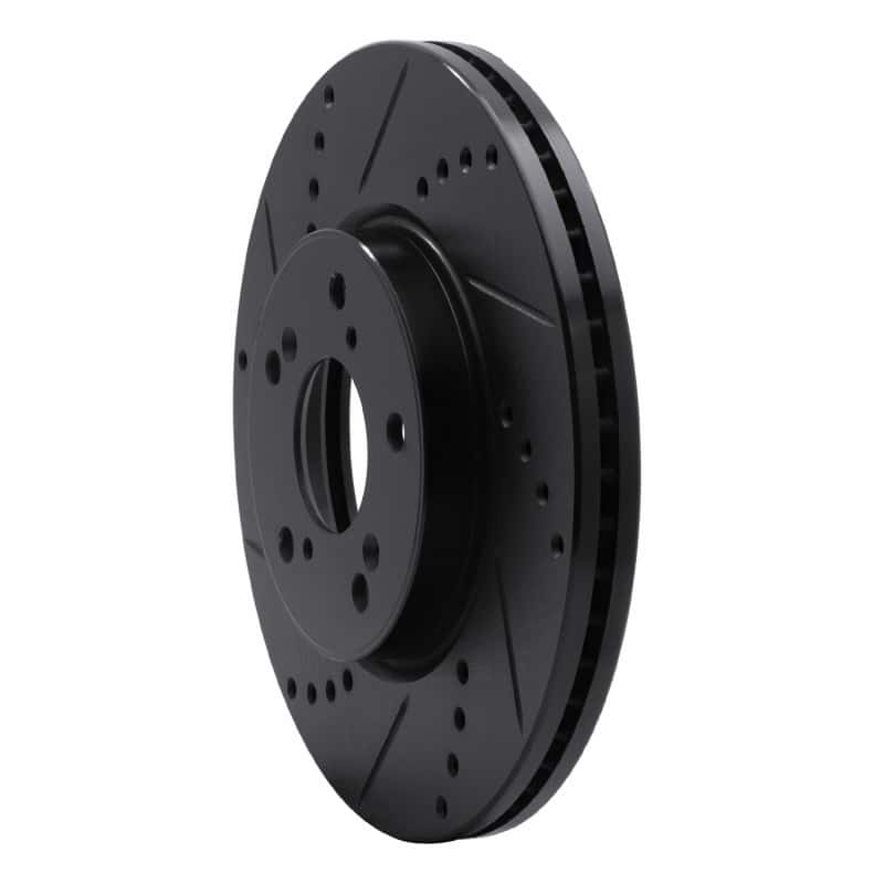 R1 Concepts — R1 13-25 Honda Civic Sedan Front Left Drilled & Slotted Black Brake Rotor
R1 Brake Rotor Drill - view 2