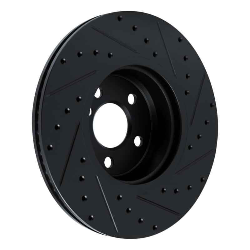 R1 Concepts — R1 18-25 BMW 330I Front Right Drilled & Slotted Black Brake Rotor
R1 Brake Rotor Drill - view 4