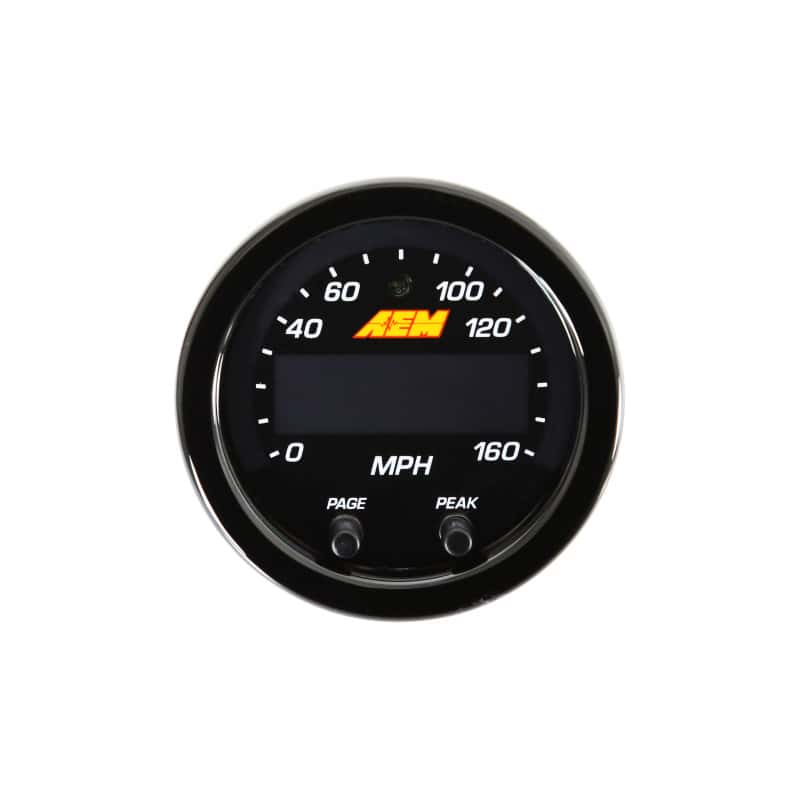 AEM — AEM X-Series 0-160 MPH Black Bezel w/ Black Face GPS Speedometer Gauge
           aem30-0313         
X-Series Speedo
X-Series GPS - view 3