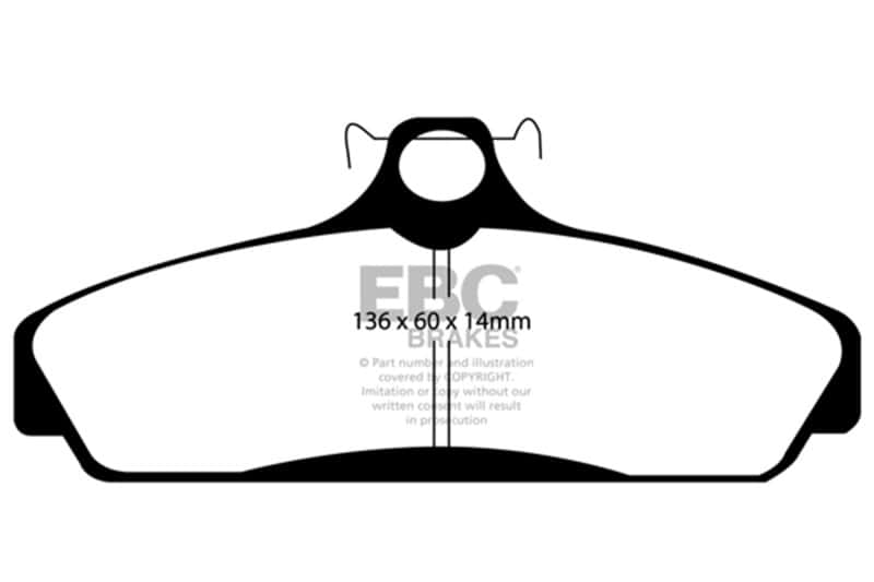 EBC — EBC 83-87 Chevrolet Corvette (C4) 5.7 Ultimax2 Front Brake Pads
Disc Brake Pad - view 1