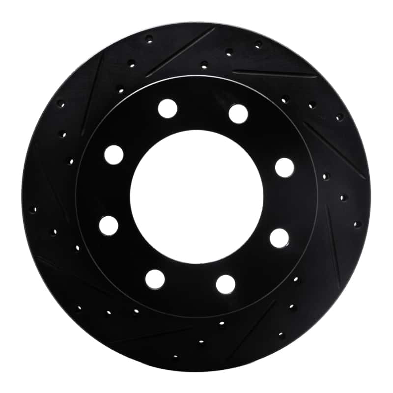 R1 Concepts — R1 99-20 Cadillac DeVille Front Left Drilled & Slotted Black Brake Rotor
R1 Brake Rotor Drill - view 1