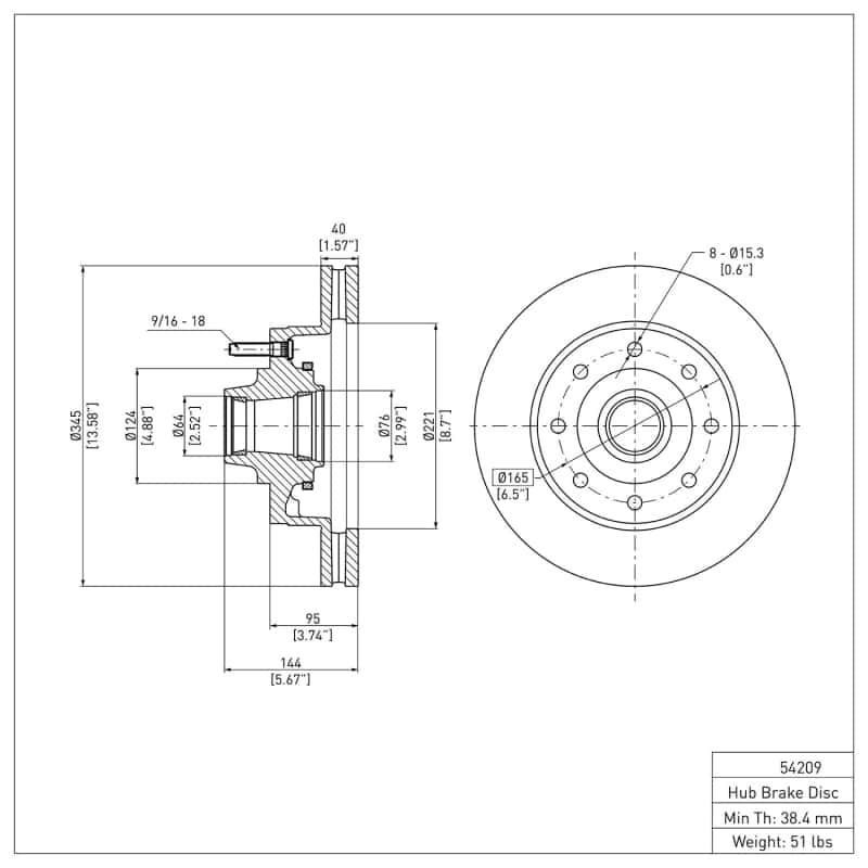 DFC — DFC 08-25 Ford E-150 Front GeoSPEC Coated Rotor
DFC Brake Rotor - view 6