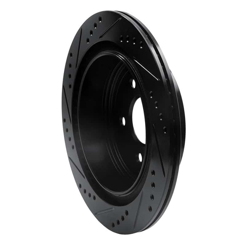 R1 Concepts — R1 2003-2024 Infiniti FX37 Rear Right Drilled & Slotted Black Brake Rotor
R1 Brake Rotor Drill - view 4