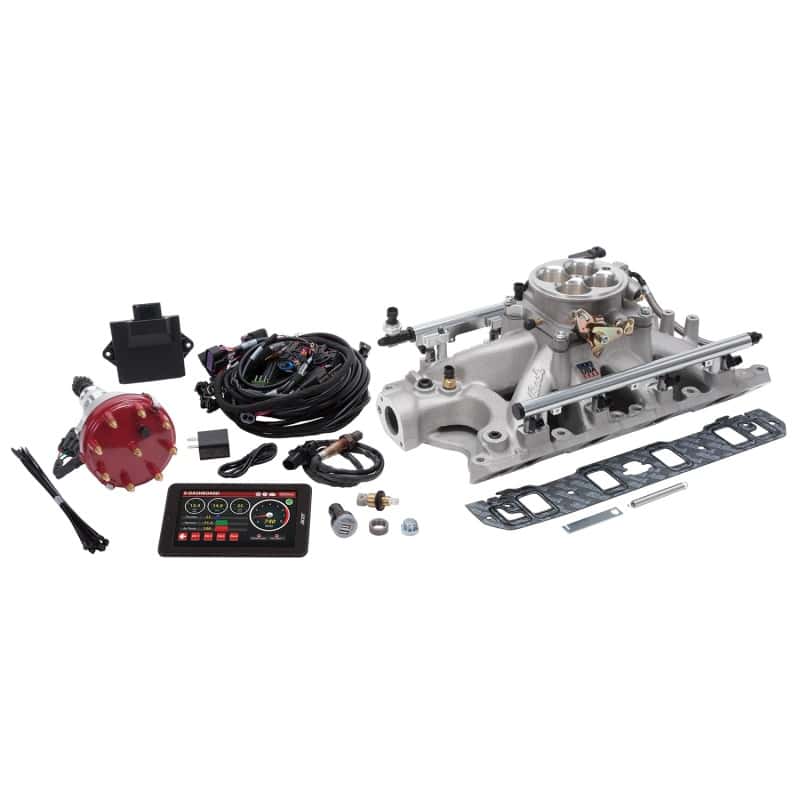 Edelbrock — Edelbrock Pro Flo 4 Fuel Injection Kit Seq Port Ford 289-302 ci 550 HP 29 LbHr Injectors Satin
FUEL INJECTION - view 1