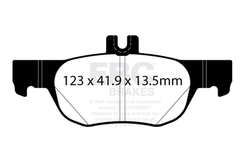 EBC — EBC 2020+ Mazda CX-30 2.5L Yellowstuff Rear Brake Pads
Disc Brake Pad - view 8