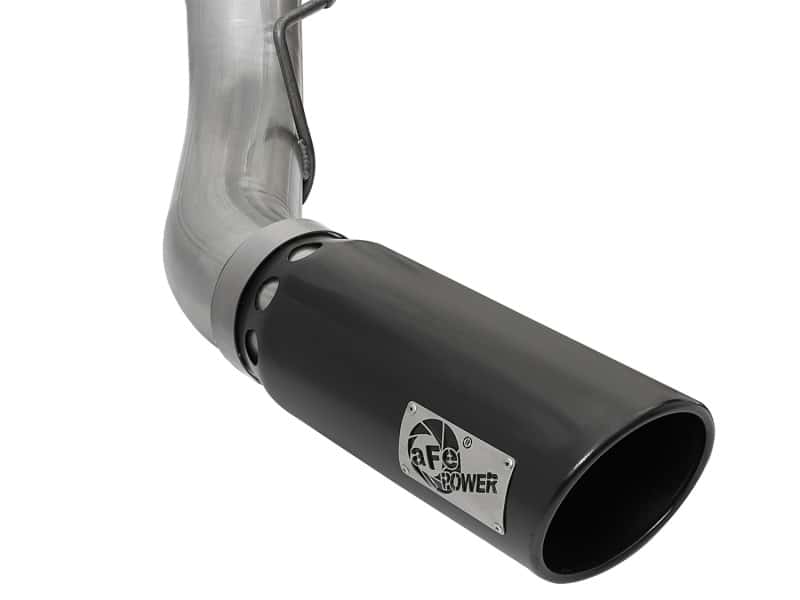aFe — aFe Large Bore-HD 5in DPF Back 409 SS Exhaust System w/Black Tip 2017 Ford Diesel Trucks V8 6.7L(td)
DPF-Back Exhaust - view 5