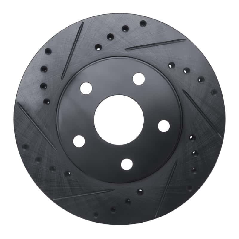 R1 Concepts — R1 92-95 Toyota MR2 Front Left Drilled & Slotted Black Brake Rotor
R1 Brake Rotor Drill - view 1