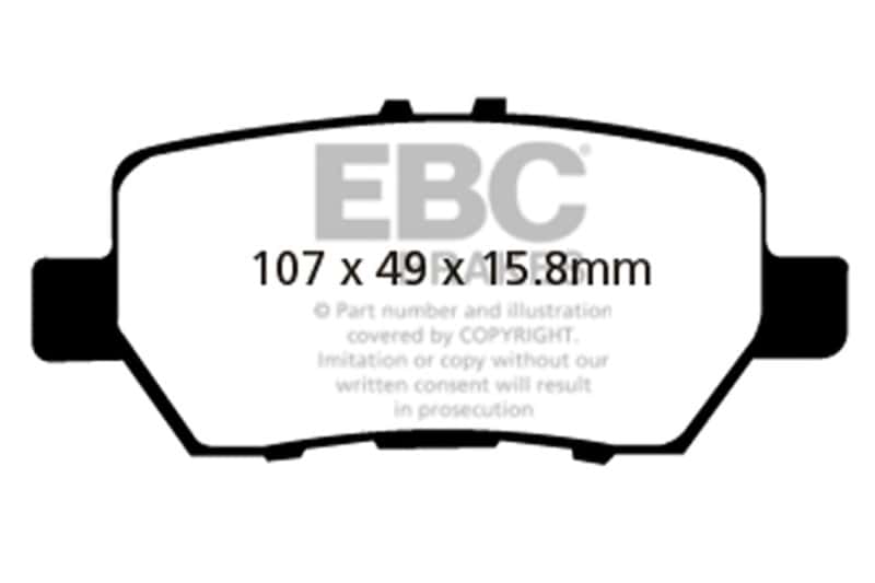 EBC — EBC 05-08 Acura RL 3.5 Ultimax2 Rear Brake Pads
Disc Brake Pad - view 1