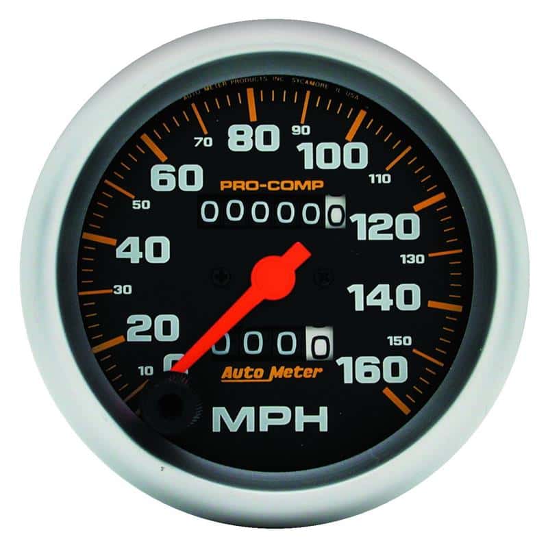 AutoMeter — Autometer Pro-Comp Mechanical Speedometer 3 3/8in 160 mph Gauge
3-3/8" SPEEDO, 160 M - view 1