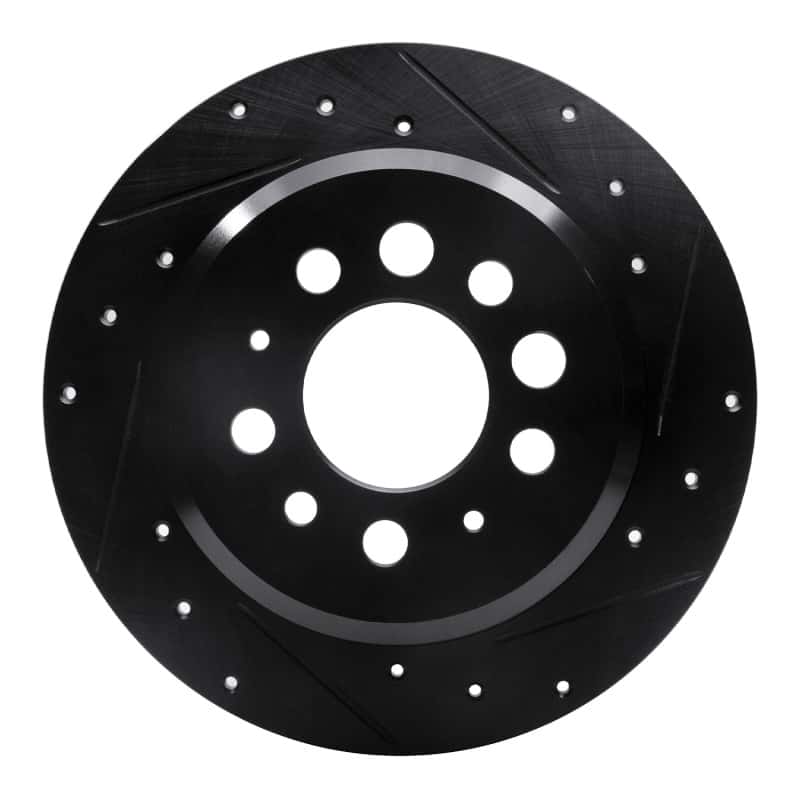 R1 Concepts — R1 67-74 Volvo 164 Rear Right Drilled & Slotted Black Brake Rotor
R1 Brake Rotor Drill - view 1