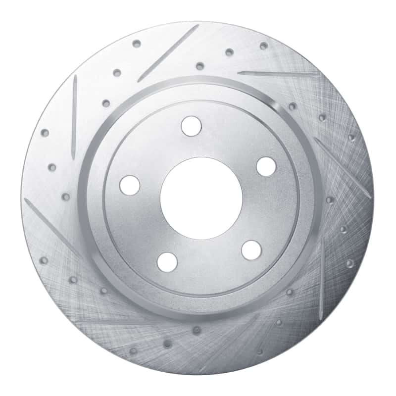 R1 Concepts — R1 2011-2022 Dodge Durango Rear Left Drilled & Slotted Silver Brake Rotor
R1 Brake Rotor Drill - view 1